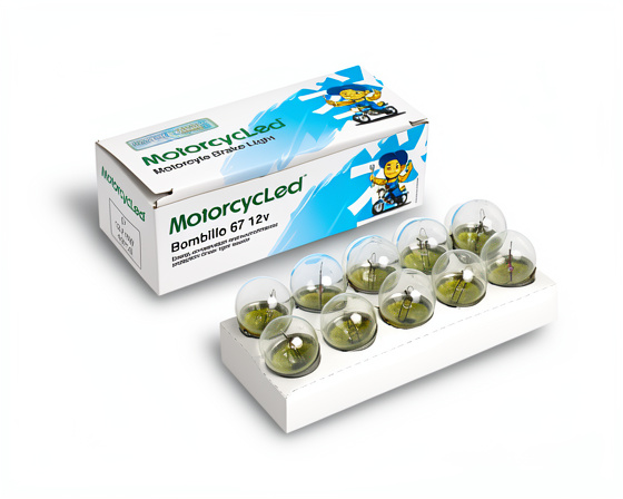 BOMBILLO CORRIENTE DIRECCIONAL 67 X10 12V BLANCO MOTORCYCLED CAJA X 10