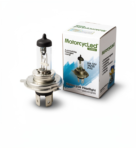 BOMBILLO CORRIENTE 4 P43-35X35 H4 HALOGENO 12V MOTORCYCLED