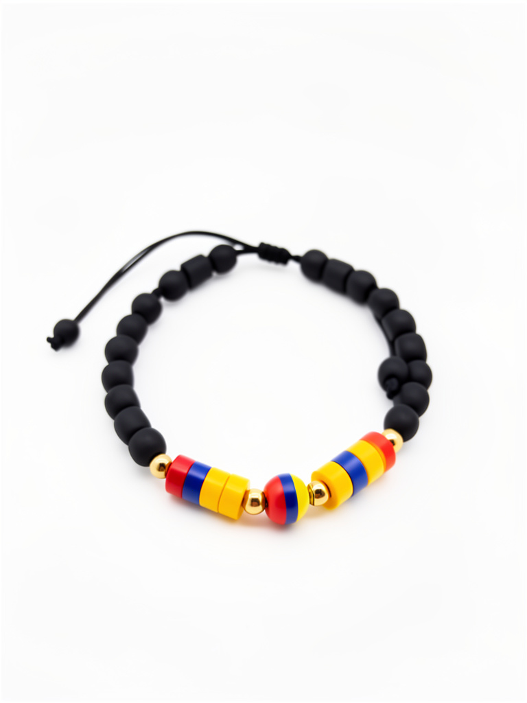 Pulsera colombiana con pasta tubular