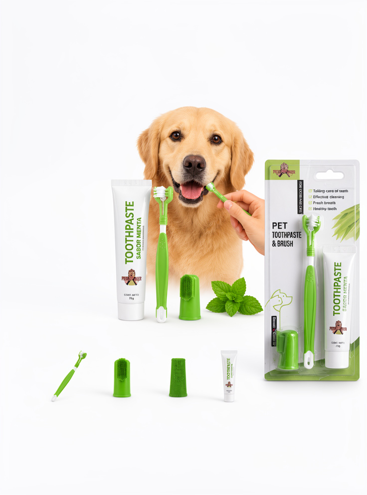 Crema dental y cepillo Menta
