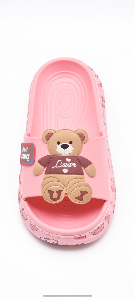 Pantuflas rosas oso