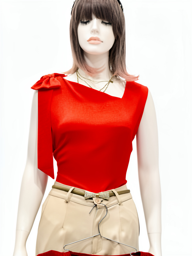 La issis blusa roja lazo