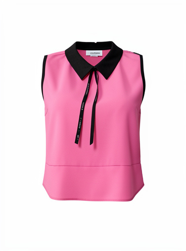 Blusa con diseño de lazo en el cuello