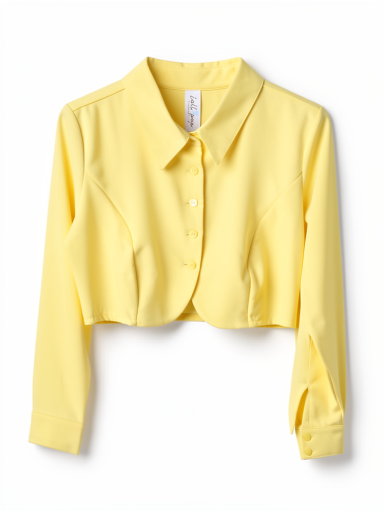 Blusa amarilla crop,