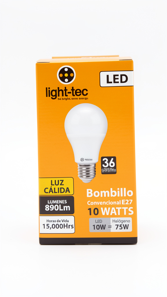 BOMBILLA LED CLÁSICA DL LIGHT TEC LUZ CALIDA