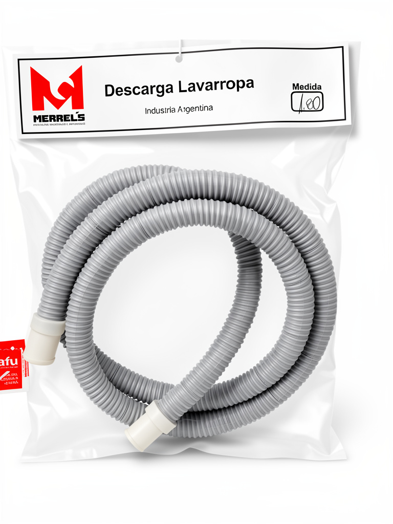 Merrels manguera descarga lavarropa gris