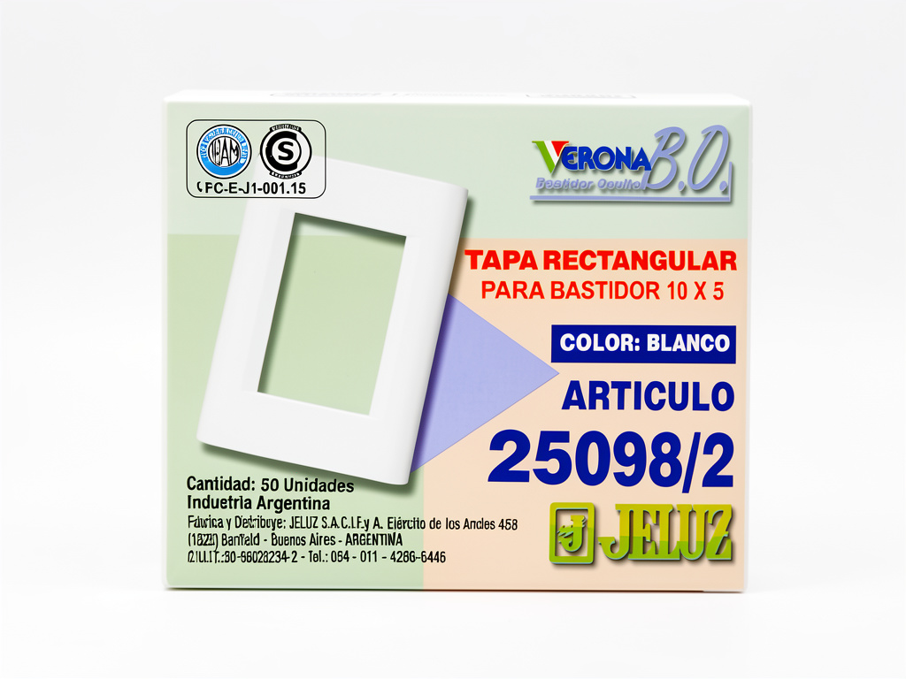 Jeluz tapa rectangular blanca
