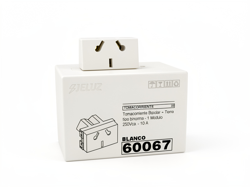 Jeluz Platinium tomacorriente blanco