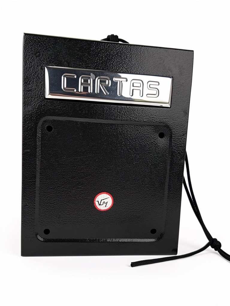 CARTAS caja metálica negra