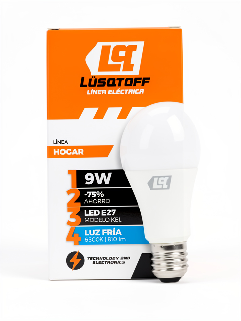 Lüsqtoff lampara LED 9W blanca