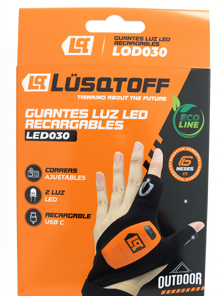 Lüsqtoff guante LED recargable