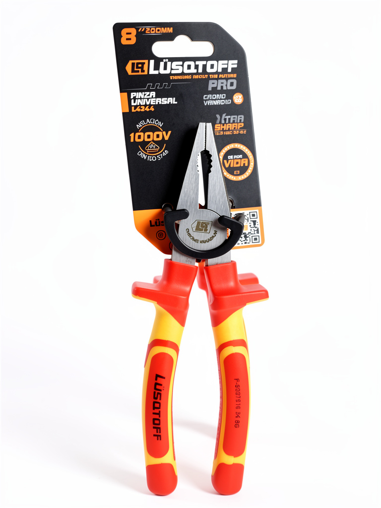 Lüsqtoff pinza universal aislada 8"