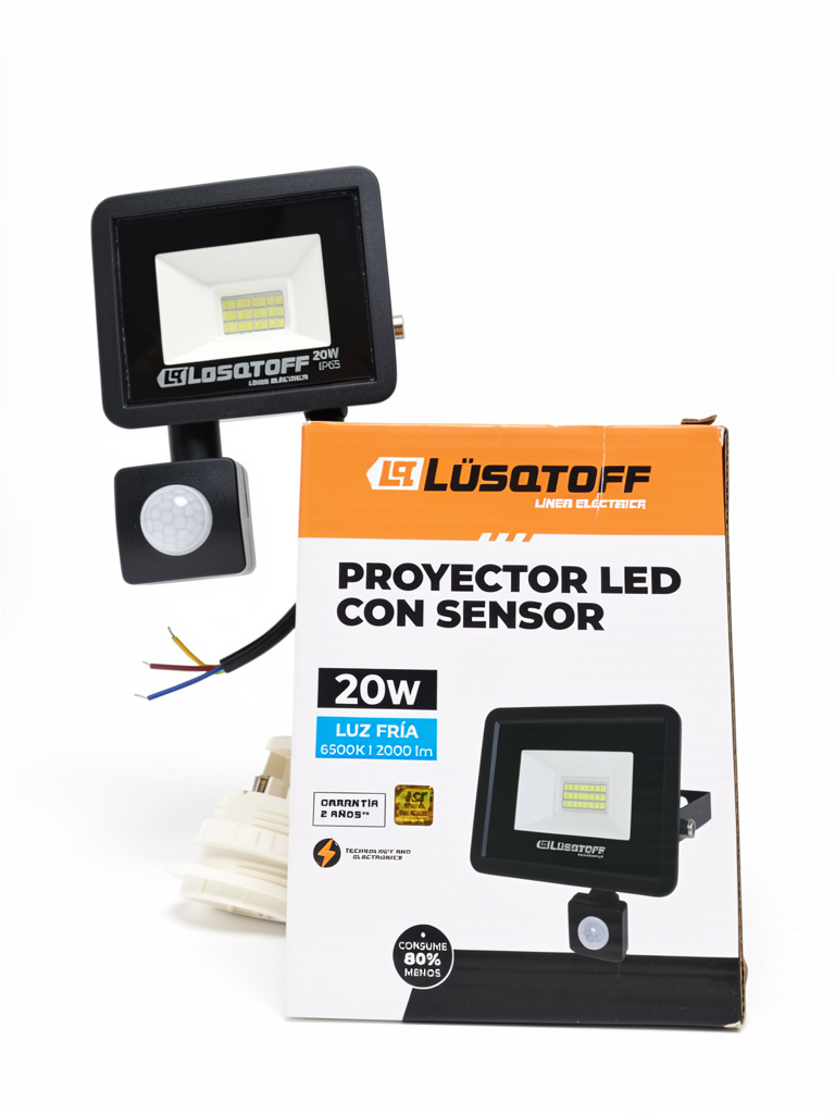 Lüsqtoff proyector LED negro 20W