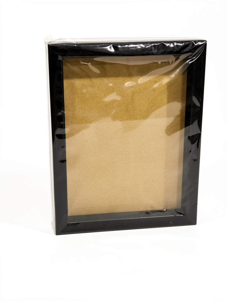 Cuadro encajonado 20x15 negro rectangular