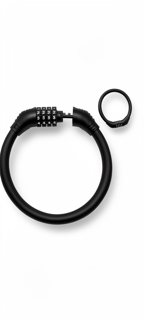 Candado negro de cable