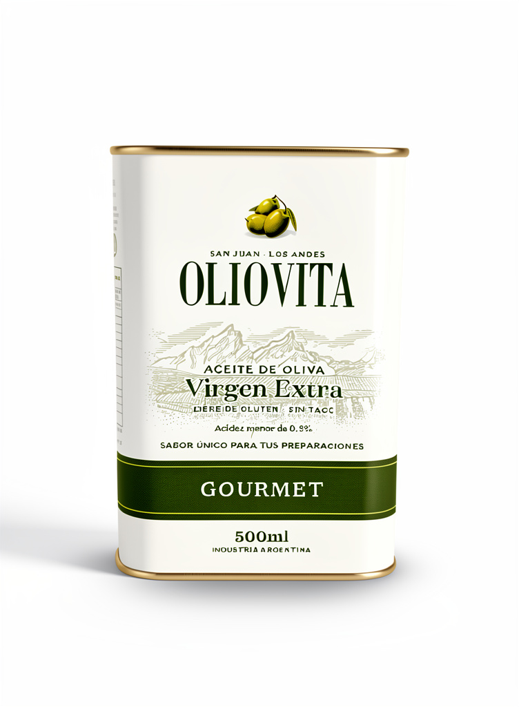 Aceite de Oliva Oliovita Virgen Extra Gourmet en lata x 500ml.