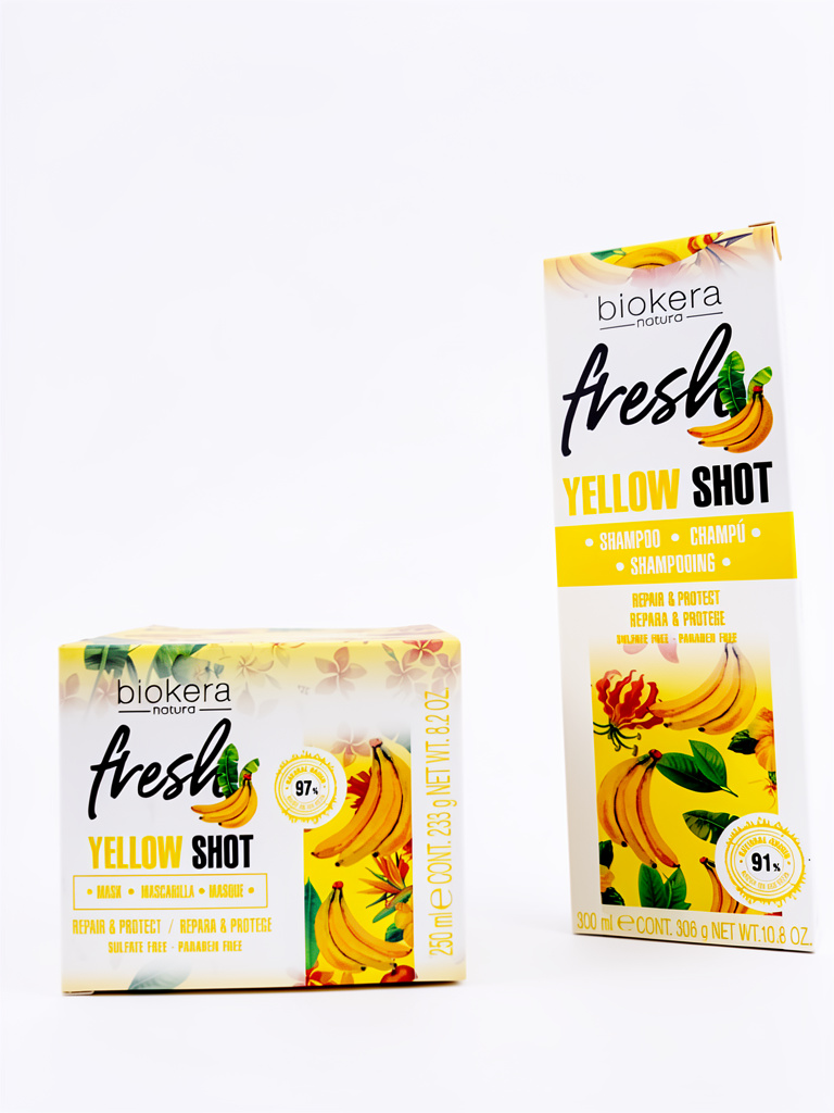 Biokera Fresh Yellow Shot shampoo kit