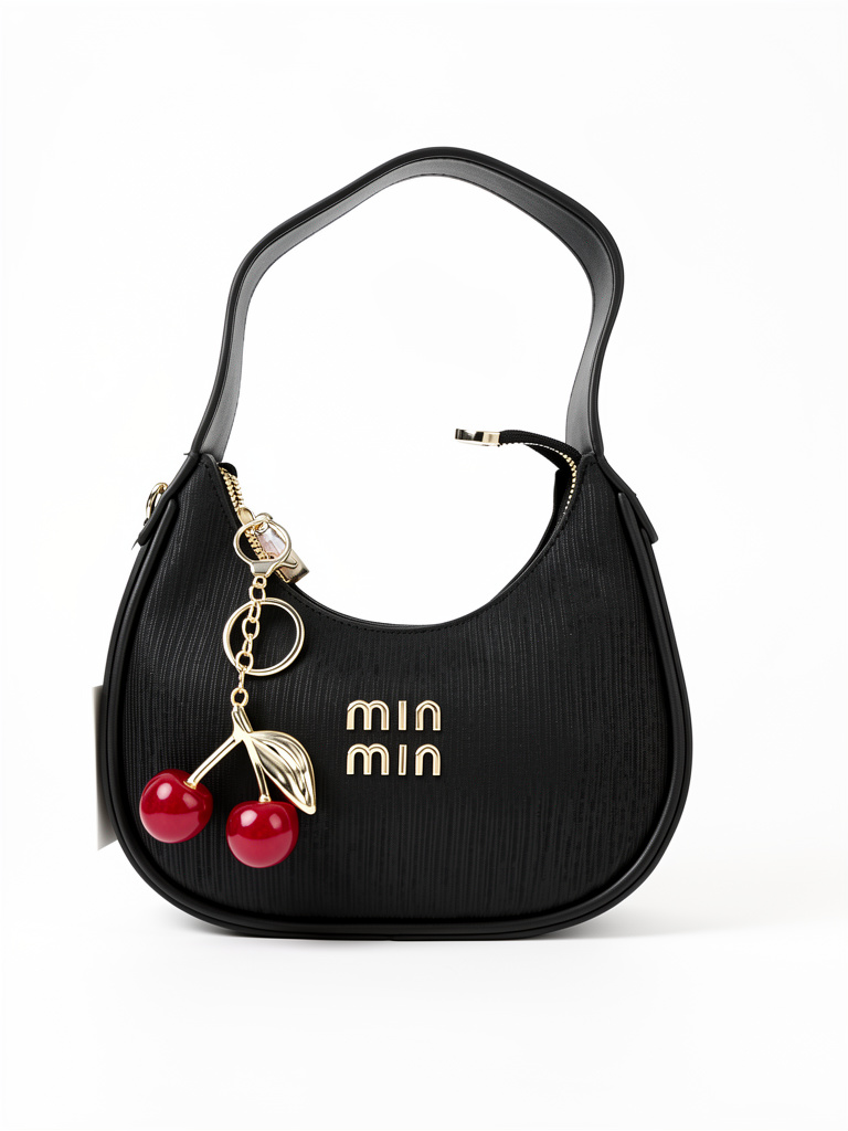 min min bolso negro cerezas