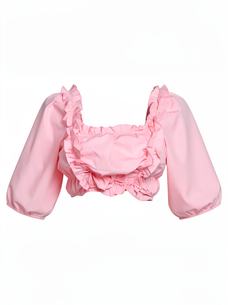 Blusa rosa de boleros talla s