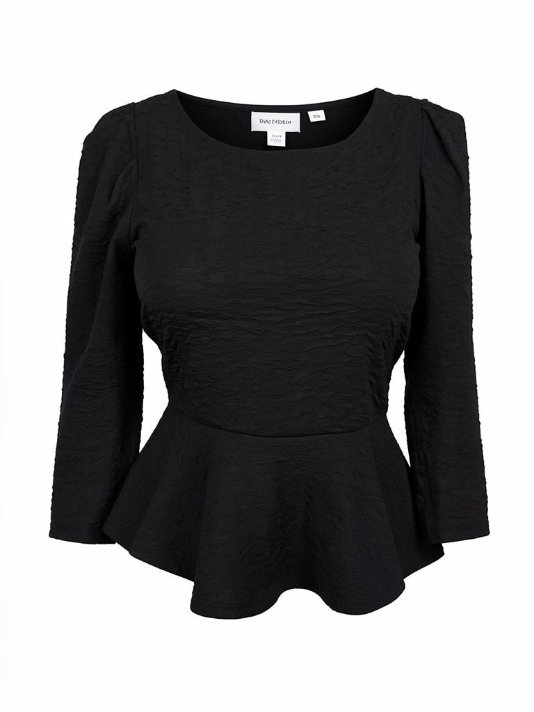 Blusa negra peplum talla sm