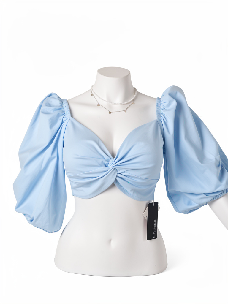 Blusa azul cielo manga larga