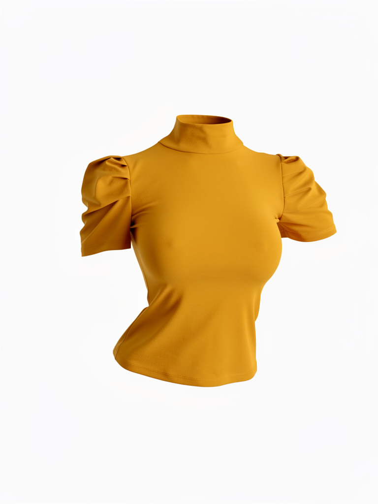 Blusa mostaza manga corta talla s