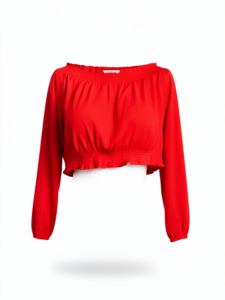 Blusa roja manga larga talla ml