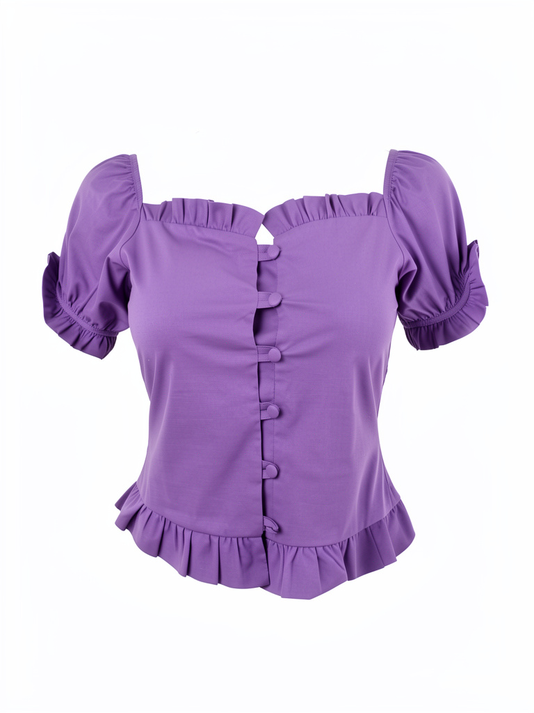 Blusa morada manga corta
