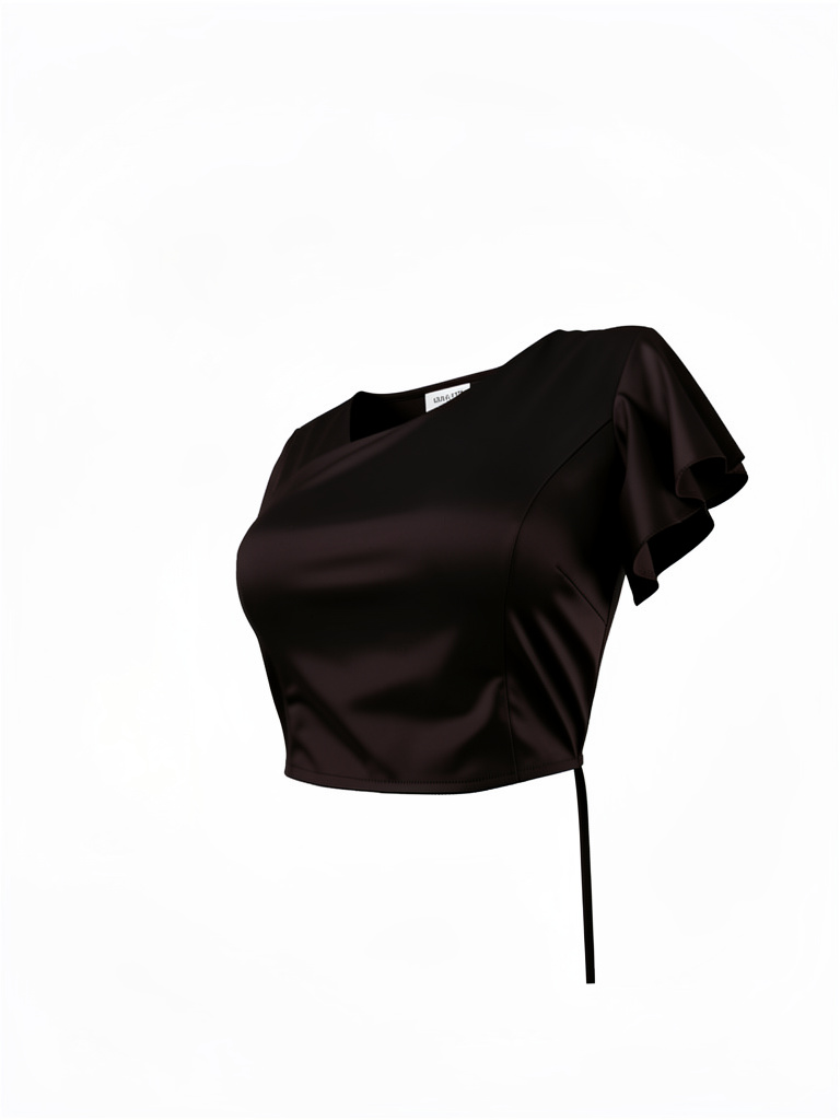 Blusa negra asimetrica talla s
