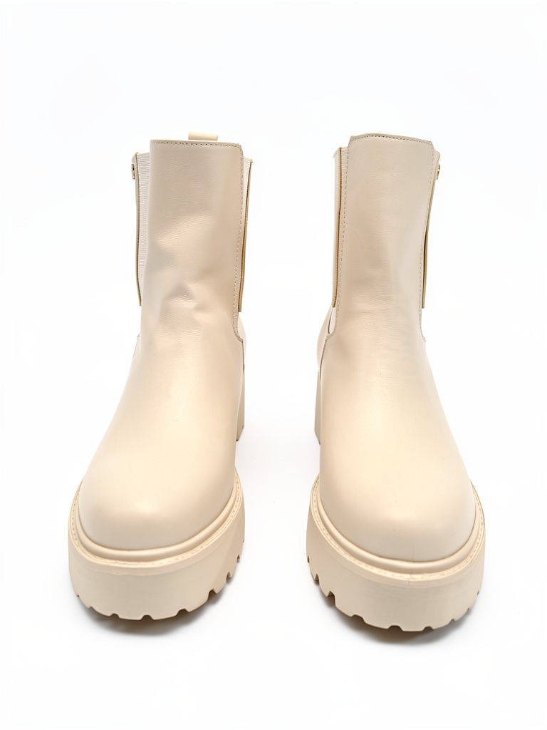 Botines crema plataforma talla 40