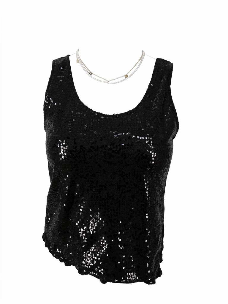 Blusa negra lentejuelas talla m