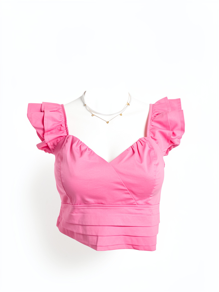 Blusa rosa manga bolero talla s