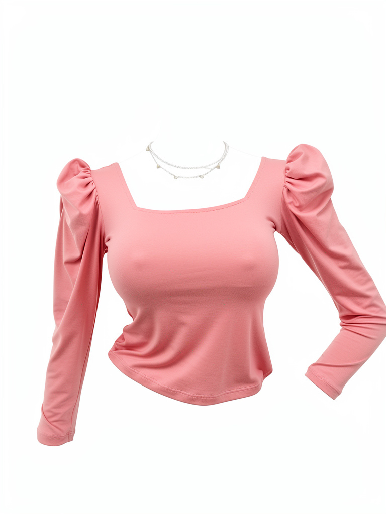 Blusa rosada manga farol talla l