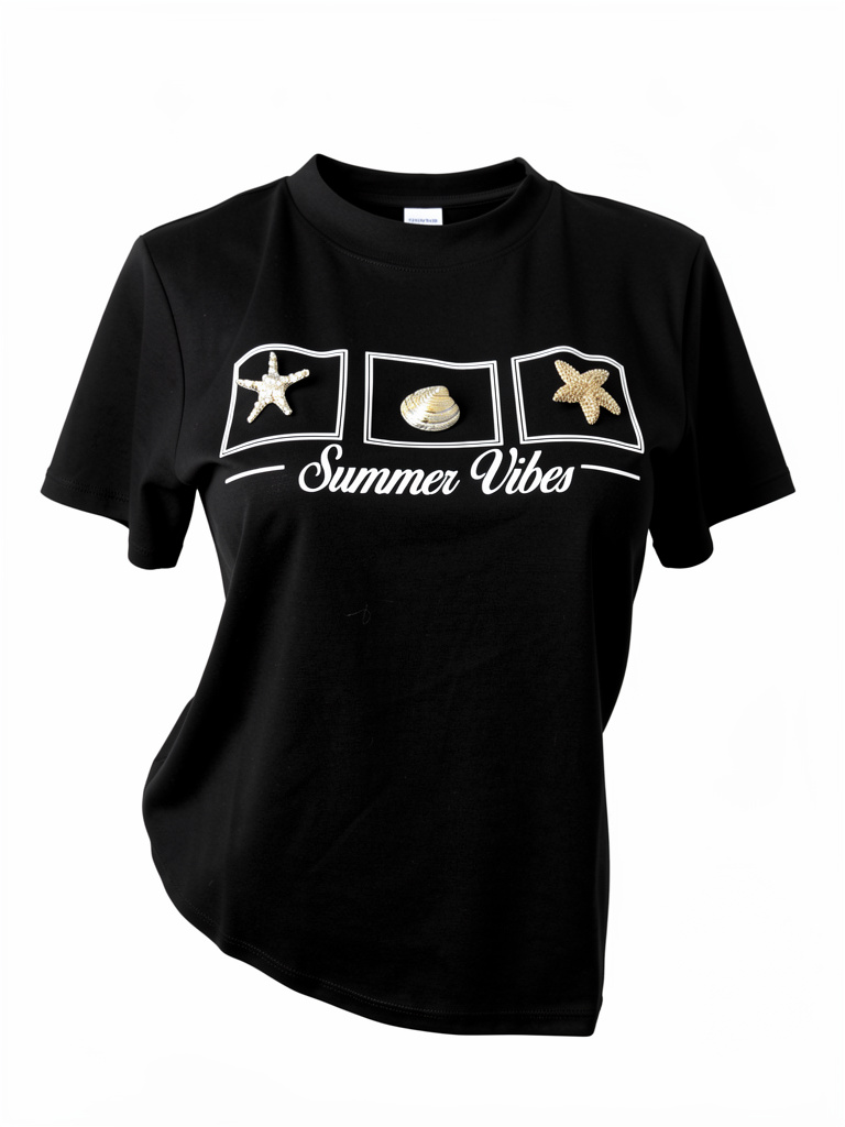 Blusa negra Summer Vibe talla m