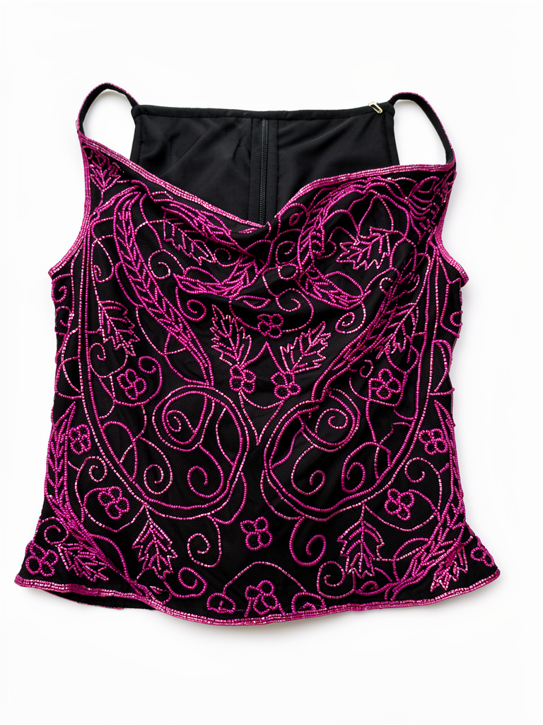 Blusa negra bordada