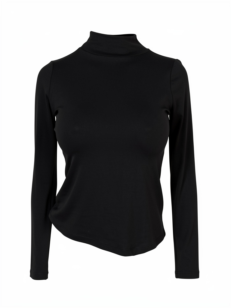 Blusa negra cuello alto talla sm