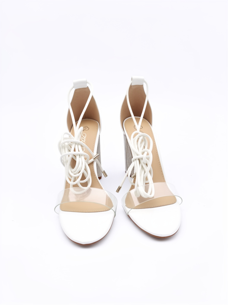 Tacones blancos sandalia