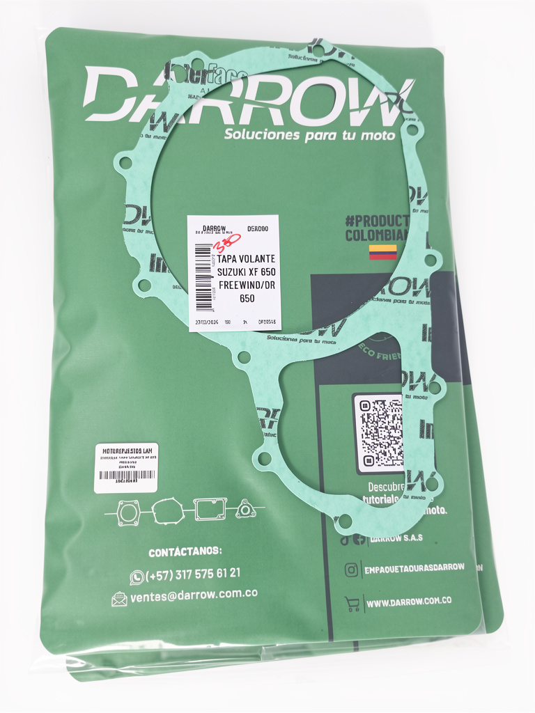 EMPAQUE TAPA VOLANTE DE XF650 FREEWIND/DR650 MARCA DARROW