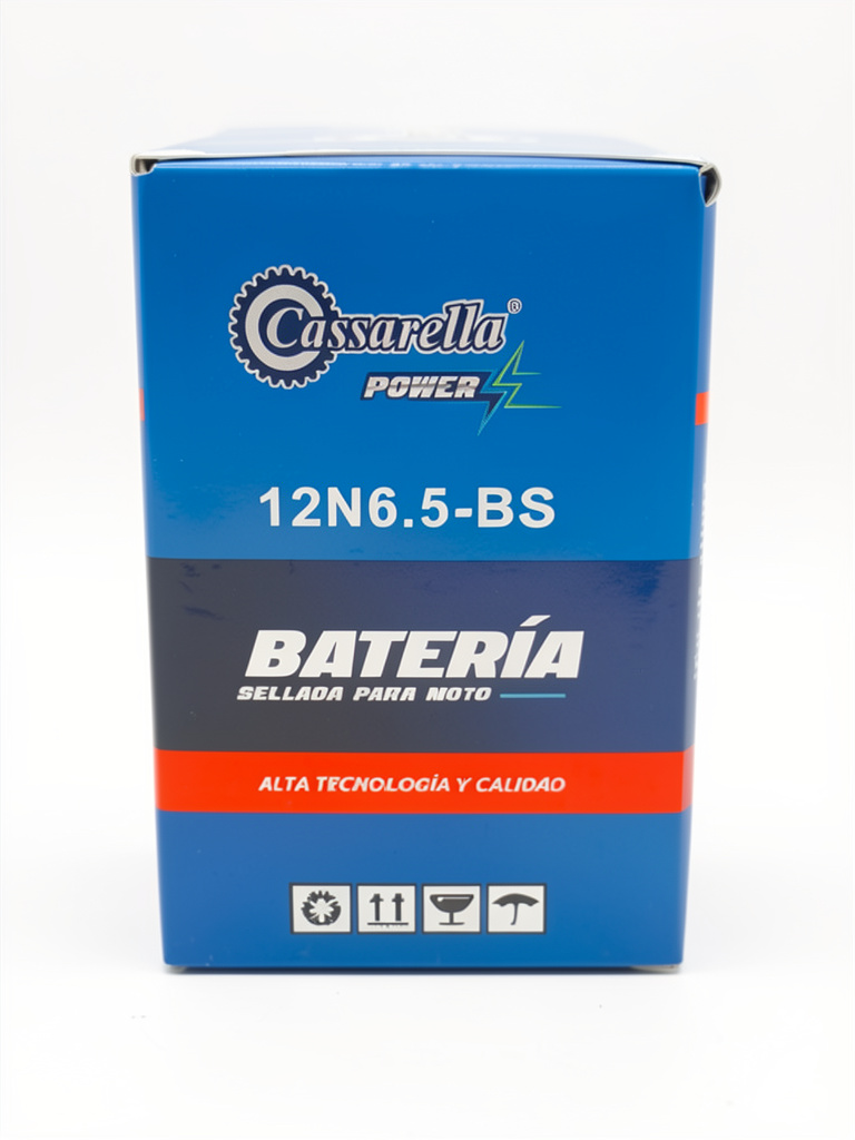 BATERIA CASSARELLA 12N6.5 AKT 125-150-TT-TONKO -110ACTOIVO-125ST-VICTORY-MRX150-110 ONE KIMKO