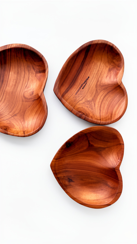 Plato Corazon madera