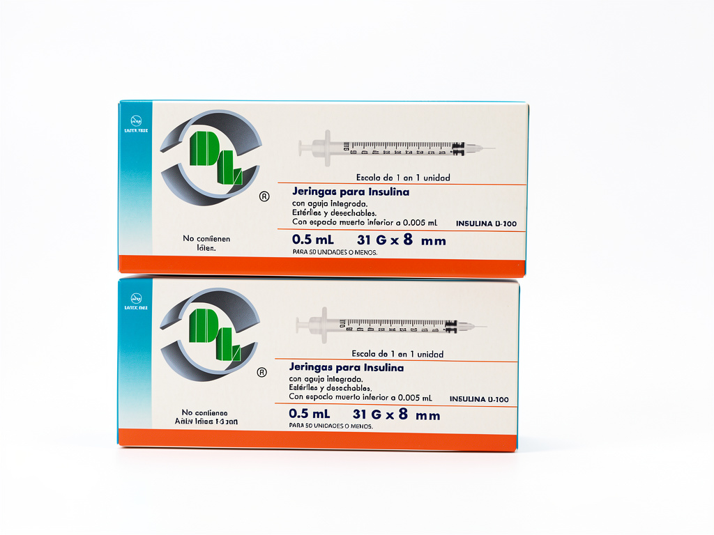 Jeringa para Insulina 0.5 ML, Caja con 10 piezas