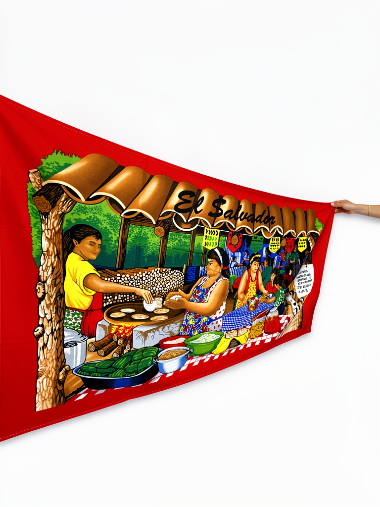 Toalla El Salvador roja