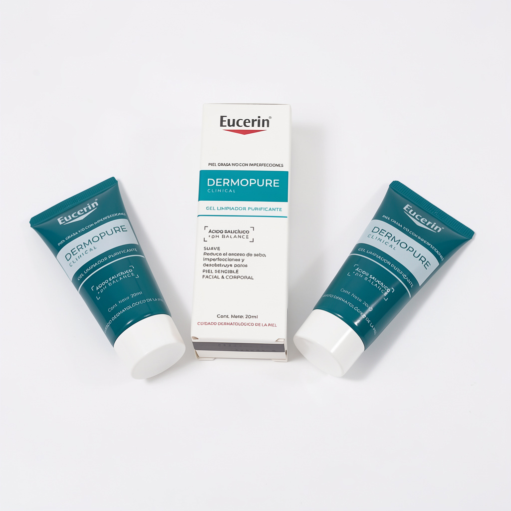 Eucerin gel limpiador dermopure  promo 3pz 20ml