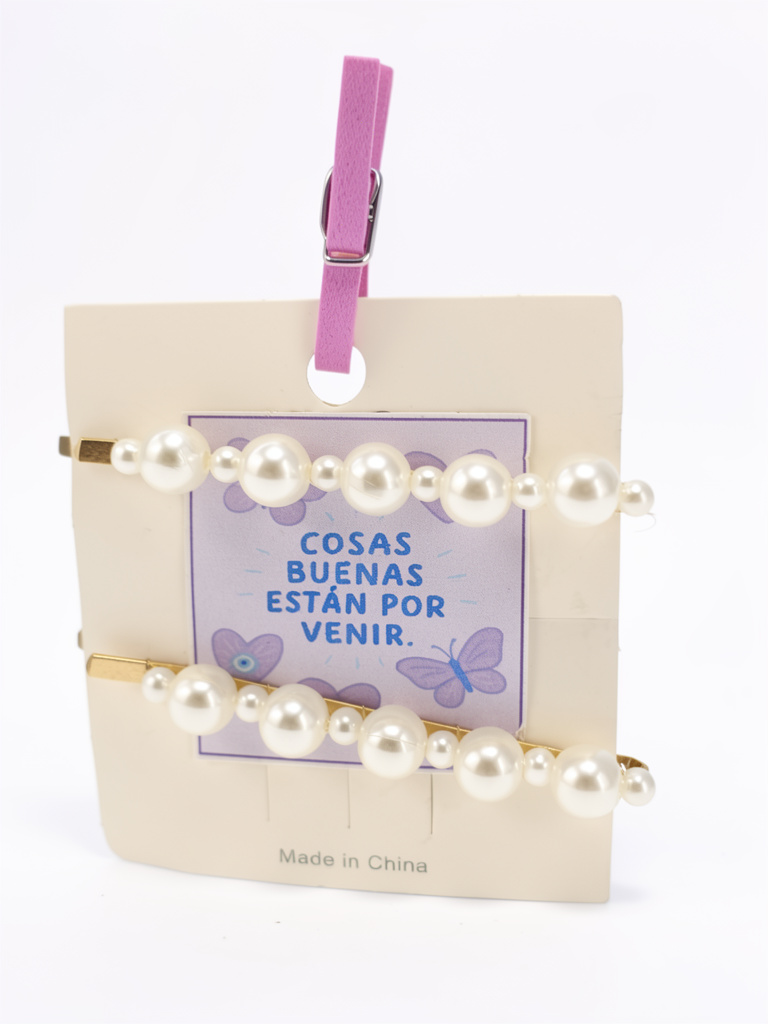 PARES DE GANCHOS PERLA