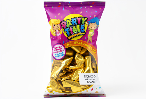Party Time - Globos Perlados Dorado 12" x25 unidades