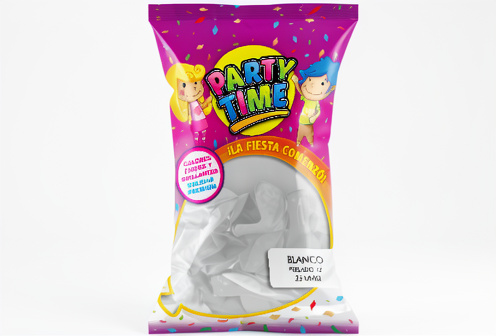 Party Time - Globos Perlados Blanco 12" x25 unidades