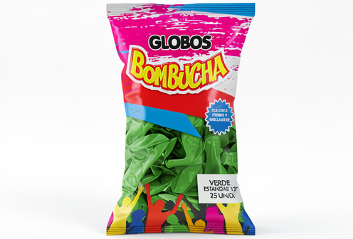 Bombucha - Globos Verde 12" x25 unidades