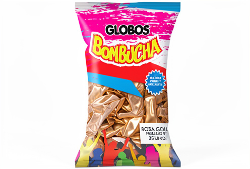 Bombucha - Globos Perlados Rosa Gold 9" x25 unidades