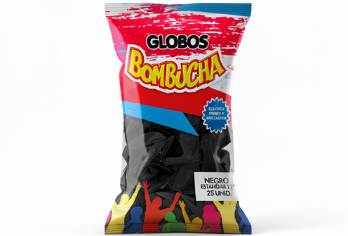 Bombucha - Globos Negro 12" x25 unidades