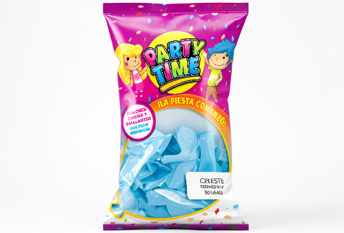 Party Time - Globos Celeste 9" x50 unidades